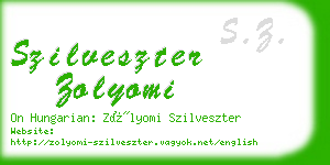 szilveszter zolyomi business card